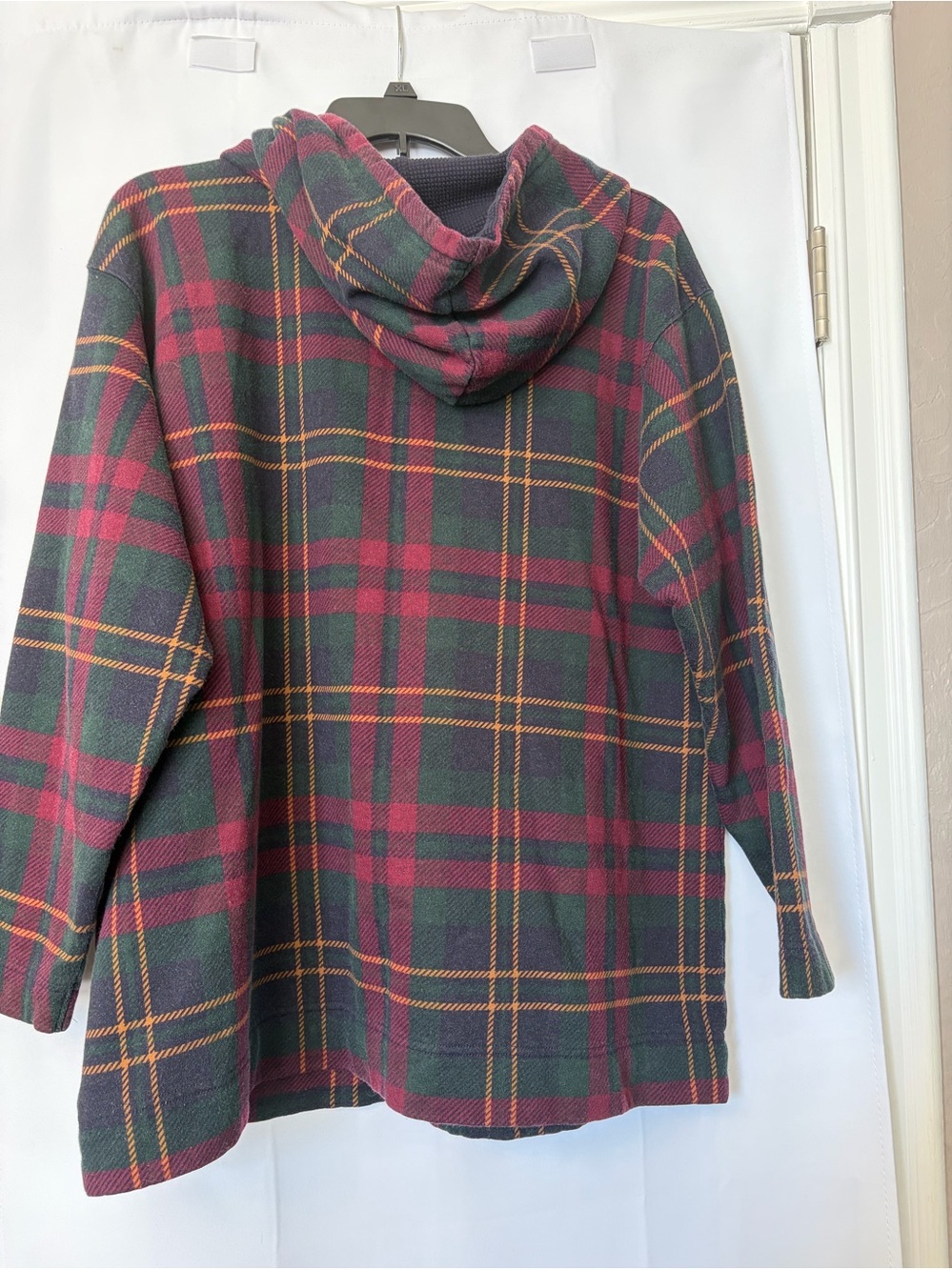 Lauren Ralph Lauren Vintage Hooded Plaid Sweatshirt size medium - Picture 6 of 8